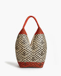 Tote Basket M Natural fiber/Black/Orange