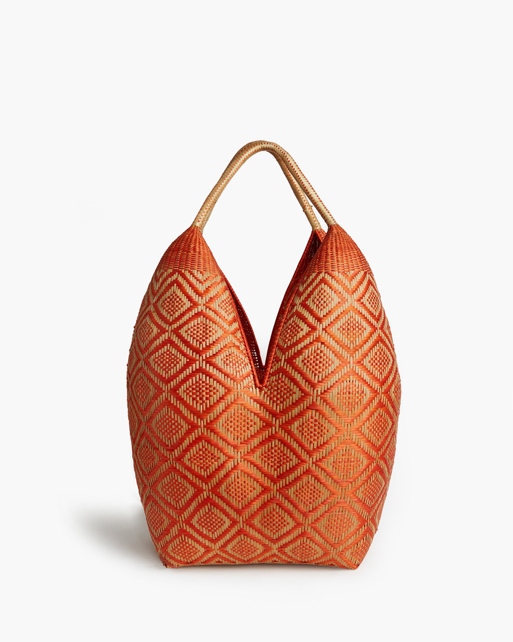 Tote Basket L Natural fiber/Orange
