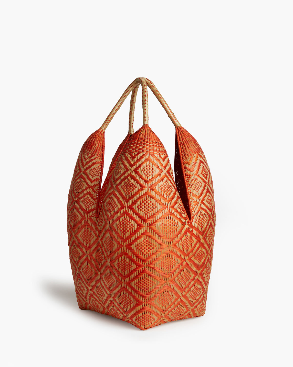 Tote Basket L Natural fiber/Orange