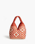 Mini Natural Fiber/Orange Bag