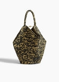 Tote Basket M Fibra natural/Negro/Naranja